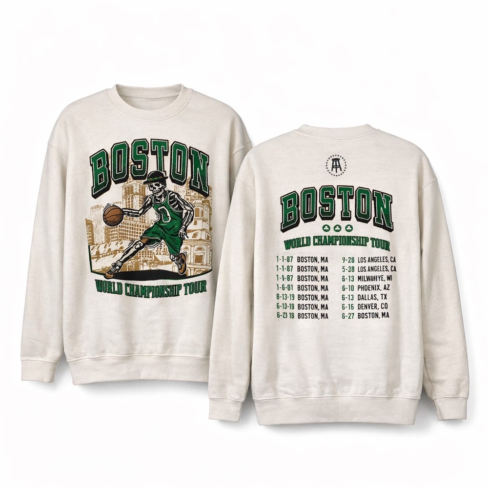 Barstool Sports White NBA Boston Celtics Boston Championship Tour Crewneck M